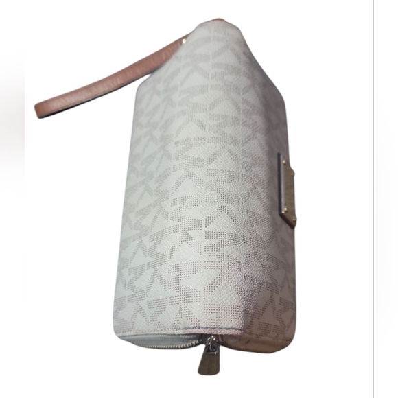 Michael Kors Jet Set Travel Shoulder Bag & Large Wallet Clutch Ivory Brown - Picture 4 of 16